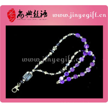 Purple Crystal Shell Chain Big Blue Sapphire Pendant Fashion Keychain